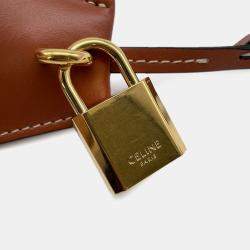 Pre Owned Celine Triomphe Vertical Travel Bag Black/Tan Pvc Leather
