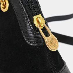Pre Owned Celine Black Suede Shoulder Bag