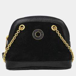 Pre Owned Celine Black Suede Shoulder Bag
