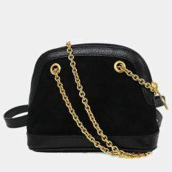 Pre Owned Celine Black Suede Shoulder Bag