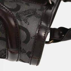 Pre Owned Celine Brown Black C Macadam Boogie Bag Handbag