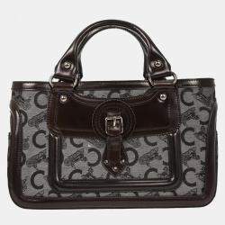 Pre Owned Celine Brown Black C Macadam Boogie Bag Handbag
