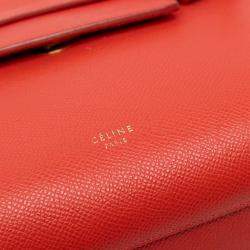 Pre Owned Celine Red Nano Grained Calfskin Belt Bag