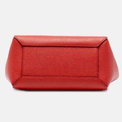Pre Owned Celine Red Nano Grained Calfskin Belt Bag