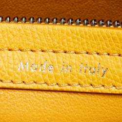 Pre Owned Celine Yellow Leather Medium Phantom Luggage Tote