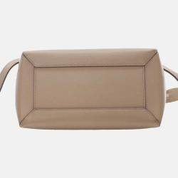 Pre Owned Celine Beige Micro Grained Calfskin Belt Bag