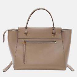 Pre Owned Celine Beige Micro Grained Calfskin Belt Bag
