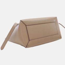 Pre Owned Celine Beige Micro Grained Calfskin Belt Bag