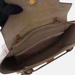 Pre Owned Celine Beige Micro Grained Calfskin Belt Bag