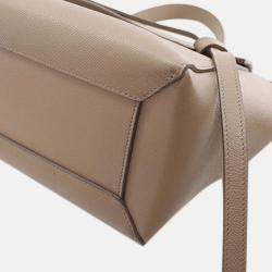 Pre Owned Celine Beige Micro Grained Calfskin Belt Bag