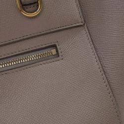 Pre Owned Celine Beige Micro Grained Calfskin Belt Bag