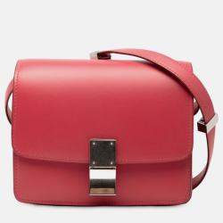 Pre Owned Celine Red Small Calfskin Classic Box