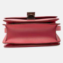 Pre Owned Celine Red Small Calfskin Classic Box
