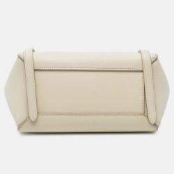 Pre Owned Celine Beige Nano Grained Calfskin Belt Bag