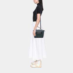 Pre Owned Celine Green Nano Grained Calfskin Belt Bag