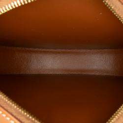 Pre Owned Celine Brown Small Calfskin Cuir Triomphe Oval Crossbody