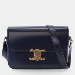 Pre Owned Celine Teen Shiny Calfskin Triomphe Bag