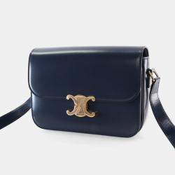 Pre Owned Celine Teen Shiny Calfskin Triomphe Bag