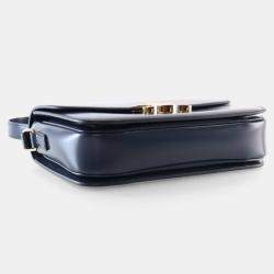 Pre Owned Celine Teen Shiny Calfskin Triomphe Bag