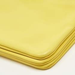 Pre Owned Celine Yellow Leather Small Trio Crossbody Bag