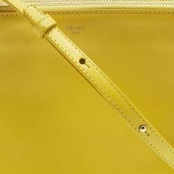 Pre Owned Celine Yellow Leather Small Trio Crossbody Bag