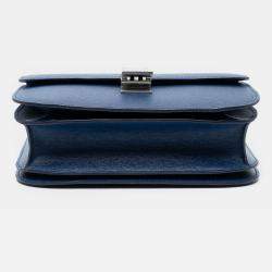 Pre Owned Celine Blue Medium Calfskin Classic Box