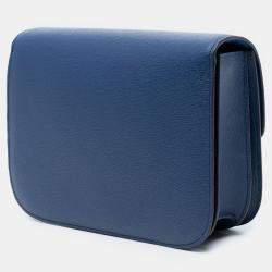Pre Owned Celine Blue Medium Calfskin Classic Box