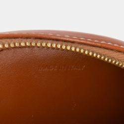 Pre Owned Celine Brown Small Calfskin Cuir Triomphe Oval Crossbody