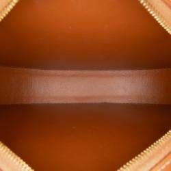 Pre Owned Celine Brown Small Calfskin Cuir Triomphe Oval Crossbody