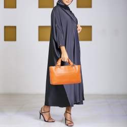 Pre Owned Celine Orange Leather Boogie Tote