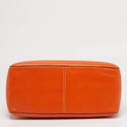 Pre Owned Celine Orange Leather Boogie Tote