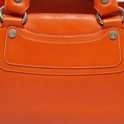 Pre Owned Celine Orange Leather Boogie Tote