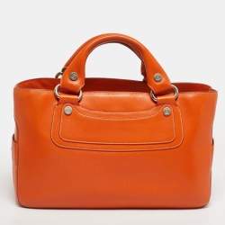 Pre Owned Celine Orange Leather Boogie Tote