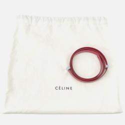 Pre Owned Celine Classic Box Shoulder Bag Red Leather Size Medium