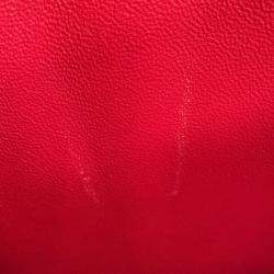 Pre Owned Celine Classic Box Shoulder Bag Red Leather Size Medium