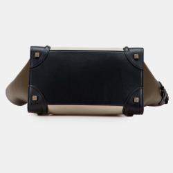 Pre Owned Celine Multicolor Mini Tricolor Calfskin Luggage Tote