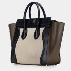 Pre Owned Celine Multicolor Mini Tricolor Calfskin Luggage Tote