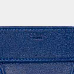Pre Owned Celine Blue Medium Grained Calfskin Phantom Luggage Tote