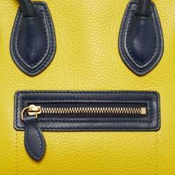 Pre Owned Celine Tricolor Leather Nano Luggage Tote