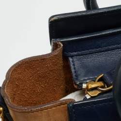 Pre Owned Celine Tricolor Leather Nano Luggage Tote