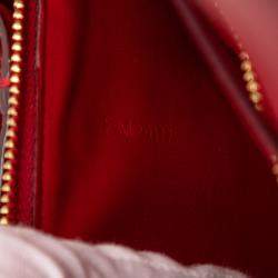 Pre Owned Celine Red Medium Calfskin Classic Box