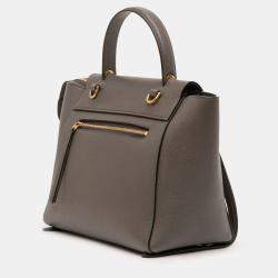 Pre Owned Celine Brown Micro Grained Calfskin Belt Bag