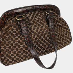 Pre Owned Celine Brown Macadam Handbag