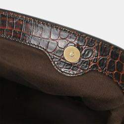 Pre Owned Celine Brown Macadam Handbag