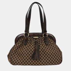 Pre Owned Celine Brown Macadam Handbag