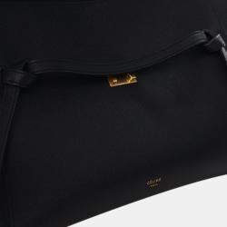 Pre Owned Celine Black Mini Grained Calfskin Belt Bag