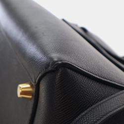 Pre Owned Celine Black Mini Grained Calfskin Belt Bag