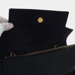 Pre Owned Celine Black Mini Grained Calfskin Belt Bag