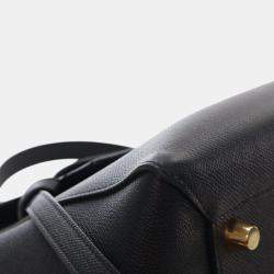 Pre Owned Celine Black Mini Grained Calfskin Belt Bag