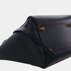 Pre Owned Celine Black Mini Grained Calfskin Belt Bag